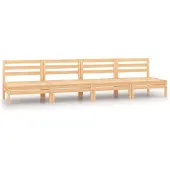 Syfax Canapés centraux de jardin 4 pcs Bois de pin massif