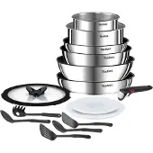Tefal Ingenio Emotion - Batterie de cuisine - 15 pièces - Induction - Empilable - Poignée amovible