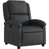 vidaXL Fauteuil relax en cuir véritable noir