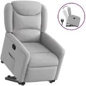 vidaXL Fauteuil relax avec releveur Gris nuage Tissu