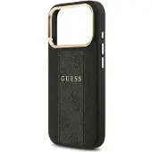 GUESS Étui pour IPHONE 17 Pro compatible avec MagSafe GUHMP17LPG4SEMCK (PU W/ 4G Stripe) noir