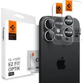 Spigen Optik Pro EZ Fit Lens Protector lot de 2 pour Apple iPhone 16 / 16 Plus / 17 - Silver
