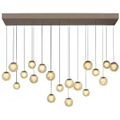 Paul Neuhaus Lampe pendante à 19 lampes Pure Popup Bronce