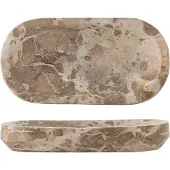 Bloomingville - Plateau Shao, marbre, beige, longueur 24,5 cm
