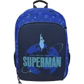Superman Sac à dos 43 cm, sac à dos d'école, bleu