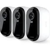 Arlo Caméra de sécurité Essential 3 2K, caméra de sécurité IP, intérieur et extérieur, avec ou sans fil, plafond/mur, blanc, dôme