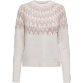 ONLY Pull ONLFRY LS JQ GLITTER femmes - Beige - EU S