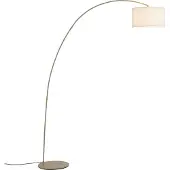 QAZQA Lampadaire arc moderne beige avec abat-jour en tissu teddy - Vinossa