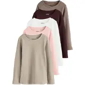 Next T-Shirt beige / noisette / rose clair / rouge foncé / blanc
