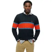 Superdry Stripe Cable Sweater Bleu 3XL Homme