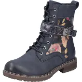 Rieker Chaussures de randonnée pour femmes , bottines à lacets, couleur noire, style décontracté