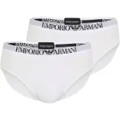 Emporio Armani Em000251_af14134 Slips 2 Units Blanc M Homme