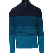 KOROSHI Pull-over bleu marine / bleu cyan / pétrole