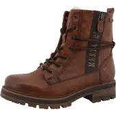 Mustang Bottines à lacets marron châtaigne / marron chiné