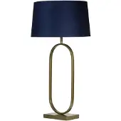 Searchlight Lampe de table Modish bronze avec capuchon bleu