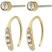Pilgrim Boucles d'oreilles 'Gionni' or / transparent