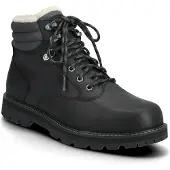 Timberland pour homme. TB0A6CFXW021 Britton Road Bottes en cuir imperméables avec doublure chaude Noir (46), Plat, Lacets, Casuel, Outdoor,