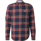 Superdry Chemise beige clair / marine / rouge