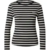 Pepe Jeans pour femme. PL5000037 T-shirt Bani noir (S), Casuel, Coton, Manche longue