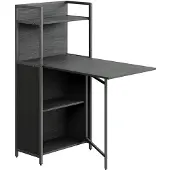 Vicco Bureau Savio Noir 30-100 x 57 cm avec plateau de table pliant, Model 56376