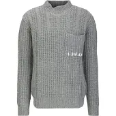 19V69 Italia Pull-over 'Areo' gris chiné / blanc