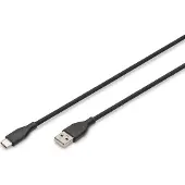 Digitus USB-C silicone connection cable, 1m, black