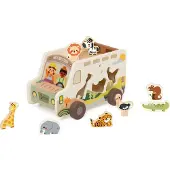 Classic World Safari automobile en bois, 9 pièces, dans une boîte de 28x16x16 cm, à partir de 18 mois