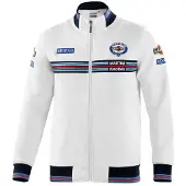 Sparco Martini-r Full Zip Sweatshirt Blanc L Homme