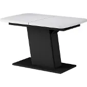 Vicco Table de salle à manger Fenaro Blanc/Noir 120-160 x 80 cm extensible, Model 56602