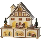 Kaemingk Scène Noël Animée Scène De Noël Lumineuse, Musicale Et Animée -