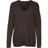 Vero Moda Pull-over 'VMCREWLEFILE' marron