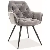 AC-DÉCO Chaise Cherry - H 83 cm - Gris