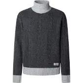 Pepe Jeans pour homme. PM7000027 Pull Purcel gris (L), Casuel, Polyester