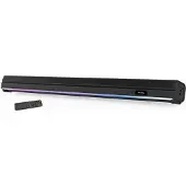 Inovalley Barre de son lumineuse - - BS11 - 60 W - LED - Bluetooth V5.0 - HDMI - USB 2.0 - micro SD - FM - Batterie 2400 mAh