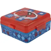 TECHSALES Vehicule Porteur Boîte à Sandwich en Plastique pour Enfants Marvel Spiderman Rouge avec Plusieurs Compartiments
