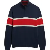 Superdry Pull-over bleu nuit / rouge / blanc cassé