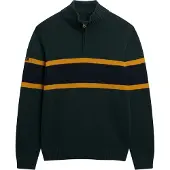 Superdry Pull-over bleu nuit / moutarde / vert foncé