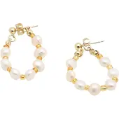 SOHI Boucles d'oreilles 'Belphoebe' or / blanc