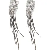 SOHI Boucles d'oreilles 'Jacqueline' argent / transparent