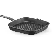 Hendi Poêle à griller en fonte,, 230x230x(H)25mm, Poêle + casserole, Noir