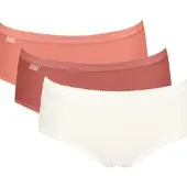 Sloggi Slip 'Basic+ Midi' rouge cerise / melon / blanc