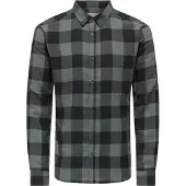Only & Sons Chemise 'ONSGudmund' roseau / vert foncé / noir