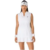 Asics Court Sleeveless T-shirt Blanc L Femme