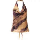 Topshop Haut beige / chocolat