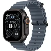Apple Bracelet Ocean pour Watch | 44/45/46/49 mm - Anchor Blue / Black Titanium