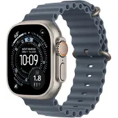 Apple Bracelet Ocean pour Watch | 44/45/46/49 mm - Anchor Blue / Natural Titanium