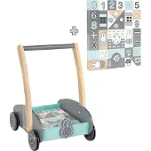 Roba Trotteur En Bois - Miffy - Avec 35 Pièces De Blocs De Construction - Vert - Gris - Mixte