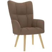 vidaXL Fauteuil relax Tissu Marron