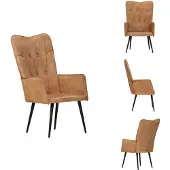 The Living Store fauteuil à oreilles toile marron