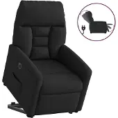 vidaXL Fauteuil relax releveur électrique noir tissu